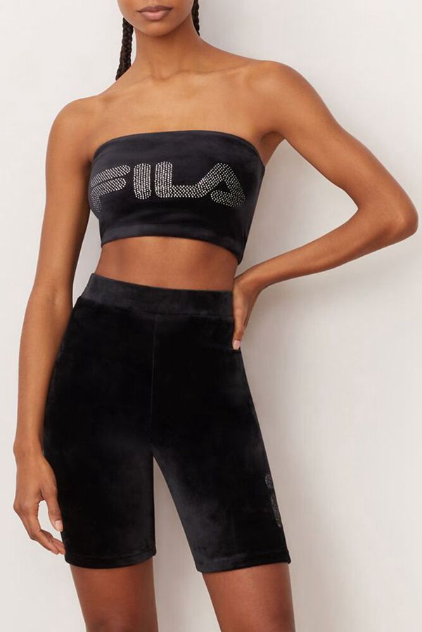 Camisetas Fila Mulher Pretas - Fila Iman Bandeau Portugal Lojas,FJVY-13695